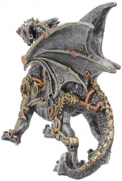Magicun N.Giftware~Dracus Machina Figurine 21cm Silver