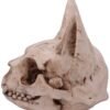 Wiccan Collection~Bastet's Secret Cat Skull Figurine Ornament, Natural Bone Colour, One Size