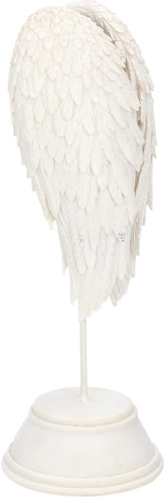 Light Collection~B0720C4 Angel Wings Figurine 26cm White, Resin