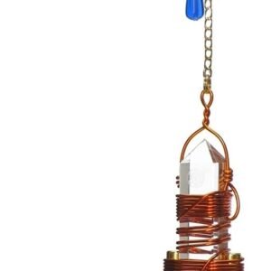 Crystal Wand Healing Tool - Etheric Weaver® Pendant with Magnets & Copper Wire - 2 1/2"