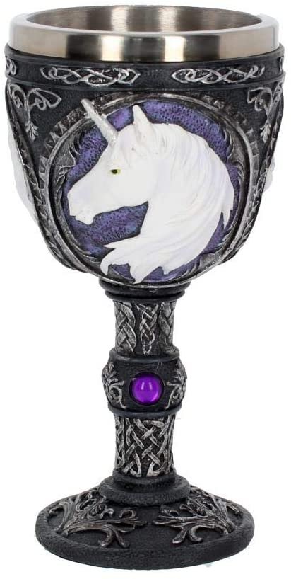 Magicun N.Giftware~Unicorn Elixir Goblet 19cm, us:one Size, Black