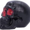 Dark Collection~Geode Black Red Gothic Glitter Skull Figurine, Polyresin, 17cm