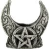 Magicun Altar~Dryad Design Pewter Mini Crescent Moon Pentacle Chime Candle Holder