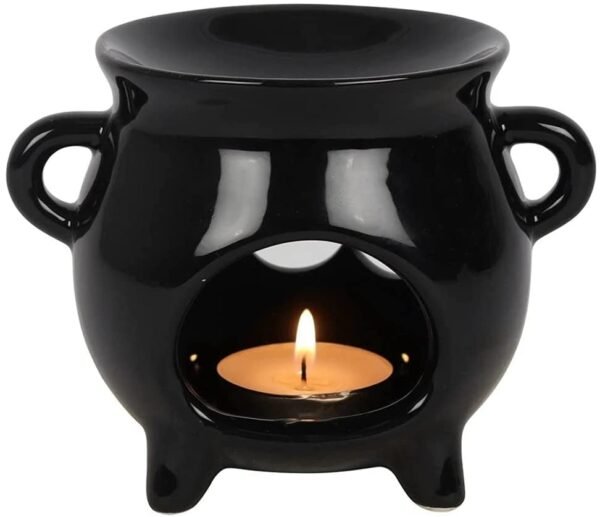 Home Decor~Something Different Triple Moon Cauldron Oil Burner (One Size) (Black)