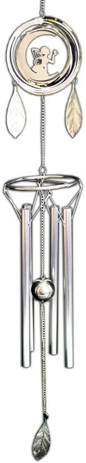 Fantasy Collection~ D4665N9 Song of The Fairies Wind Chime Dreamcatcher, Stainless Steel, Silver, One Size