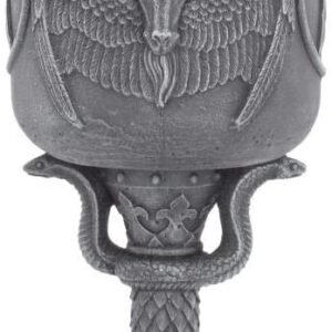 Dark Collection~Baphomet's Thirst Goblet 27cm Black, Resin w/stainless steel insert, 20cm