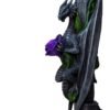 Magicun N.Giftware~Dragon Beauty Stick Anne Stokes Candle Holder NOW6853, Grey, Resin, One Size