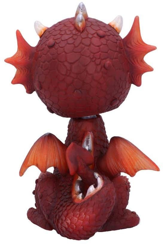 Fantasy Collection~ U4924R0 Bobflame Red Dragon Bobble Head Figurine, Polyresin, 16cm