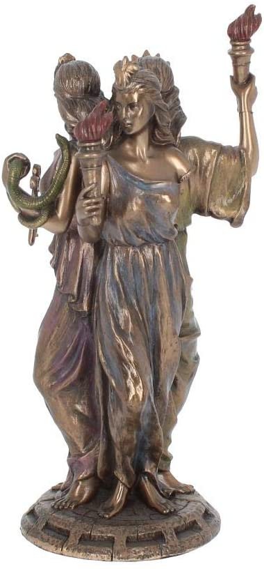 Mythology Collection~ Hecate Goddess of Magic Figurine 28cm Bronze