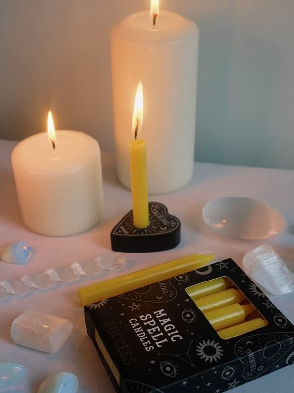 Spirit Of Equinox Magic Spell-Success Set of 12 Yellow Candles 10cm, 10.3 x 7.3 x 2.5 cms