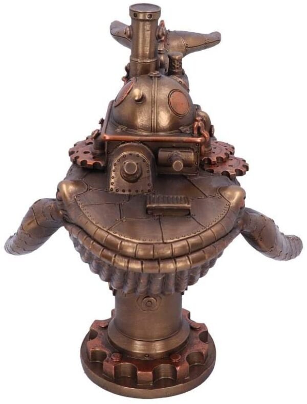 Steampunk Collection~Steampunk Marine Machine Submarine Whale Figurine, Polyresin, Bronze, 34cm