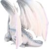 Fantasy Collection~ White Dragon of Wisdom Figurine 27cm Blue