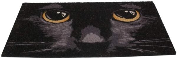 Animal Collection~ Cat Doormat 45 x 75cm Black