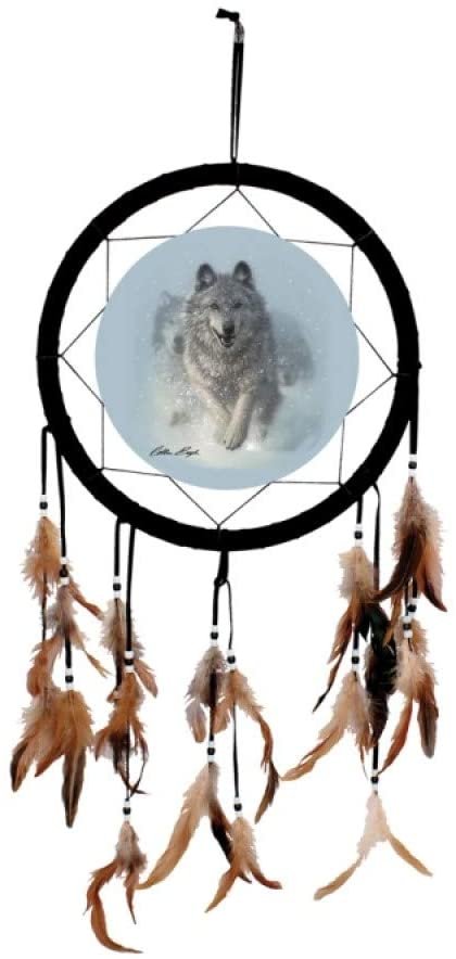 Animal Collection~ Run Wild Dreamcatcher 60cm, Plastic, flocking, canvas, Black, One Size