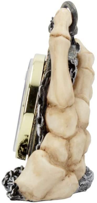 Dark Collection~Time Skeleton Clock 14cm Gold, Polyresin, One Size