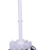 Dark Collection~Black and White Chequered Skull Toilet Brush Holder 16cm, Polyresin, One Size