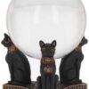 Mythology Collection~ Bastet's Honour Crystal Ball Holder 12.7cm, Resin, Black