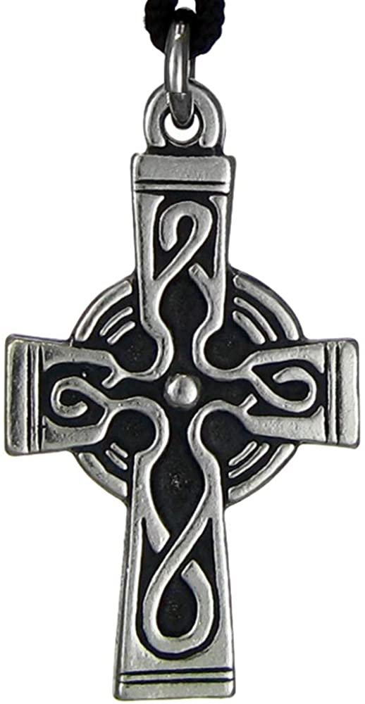 Soloman Pentant~Pewter Celtic Knot Irish Cross Pendant Necklace