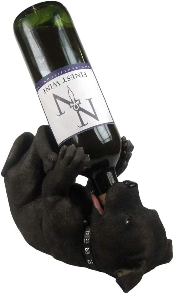 Magicun N.Giftware~Guzzlers Staffordshire Bull Terrier Wine Bottle Holder 20cm Black