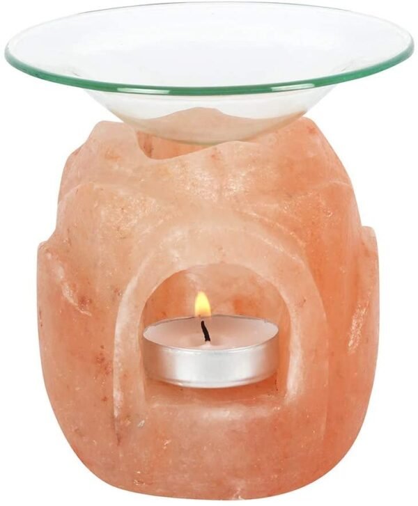 Himalayan Salt Lotus Oil Burner (One Size) (Pink)