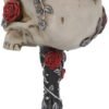 Dark Collection~B4327M8 Gothic Roses Goblet 18cm Black, Resin w/stainless steel insert, One Size