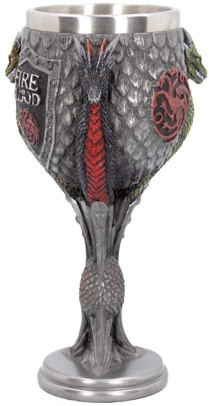 Magicun N.Giftware~House Targaryen Goblet Game of Thrones Goblet 23cm Grey