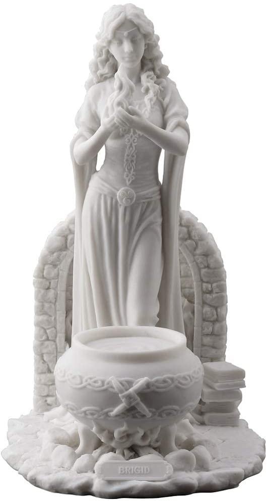 Magic  Collection~Brigid Goddess of Hearth and Home Statue Figurine Holding Sacred Flame