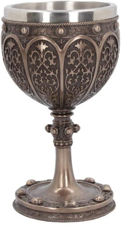 Magicun N.Giftware~B4507N9 Grail 17cm Chalice, Resin w/Stainless Steel