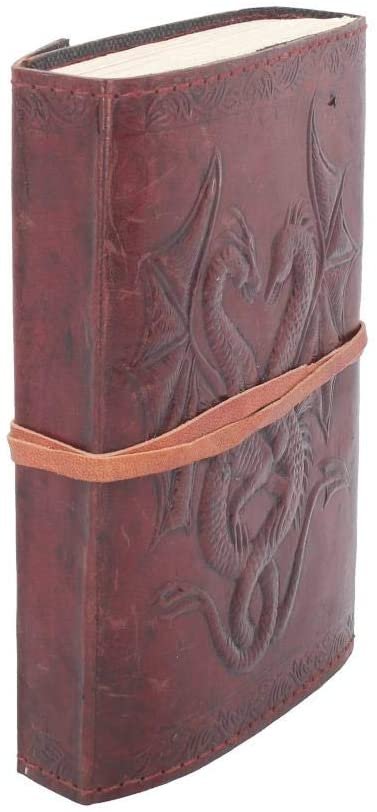 Magicun N.Giftware~Double Dragon Leather Journal 20cm Brown