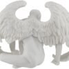 Magic  Collection~Nude Winged Grieving Male Angel Marble Finish Statue