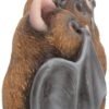 Dark Collection~B4473N9 Three Wise Bats 8.5cm Figurines, Brown
