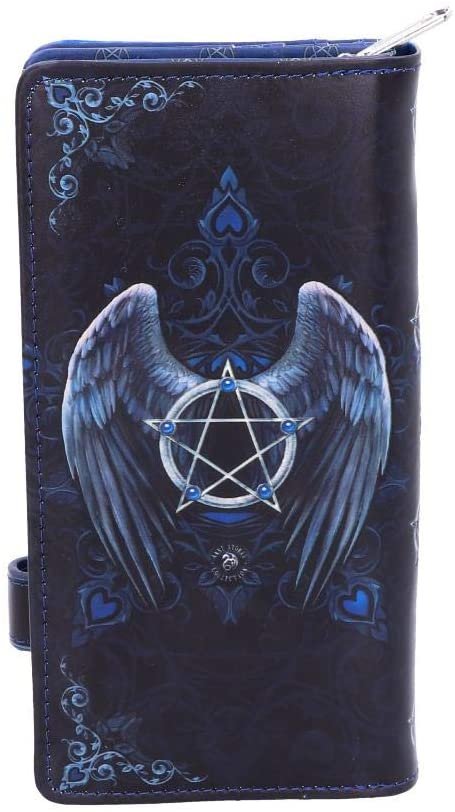 Artist Collections~ Anne Stokes Raven Queen Purse 18.5cm, PU, Blue