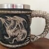 Fantasy Collection~ Dragon Skeleton Tankard Mug 13cm Black