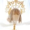 DIY Material Package Lolita Sun Halo Golden Cross Angel Hairpin Crown Headband