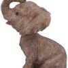 Animal Collection~ Bob-ar Grey Elephant Bobble Head Figurine, Polyresin, 16.5cm