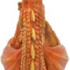 Fantasy Collection~ Sweetest Moment Orange Dragon and Dragonling Kissing Figurine, Polyresin, One Size