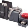 Witchcraft~Real Preserved Rose Gift Box for Girlfriend and Wife, Never Withered Rose with Brooch,Immortal Flower, Eternal Forever Rose Her on Valentine's Day,Mother's Day (Red Rose Gift Box + Brooch)