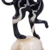 Dark Collection~Feline Fate Light Up Skull with Black Cat Figurine, Polyresin, One Size