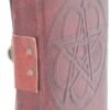 Wiccan Collection~Pentagram Leather Journal With Lock 20cm Brown