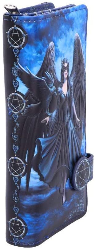 Artist Collections~ Anne Stokes Raven Queen Purse 18.5cm, PU, Blue