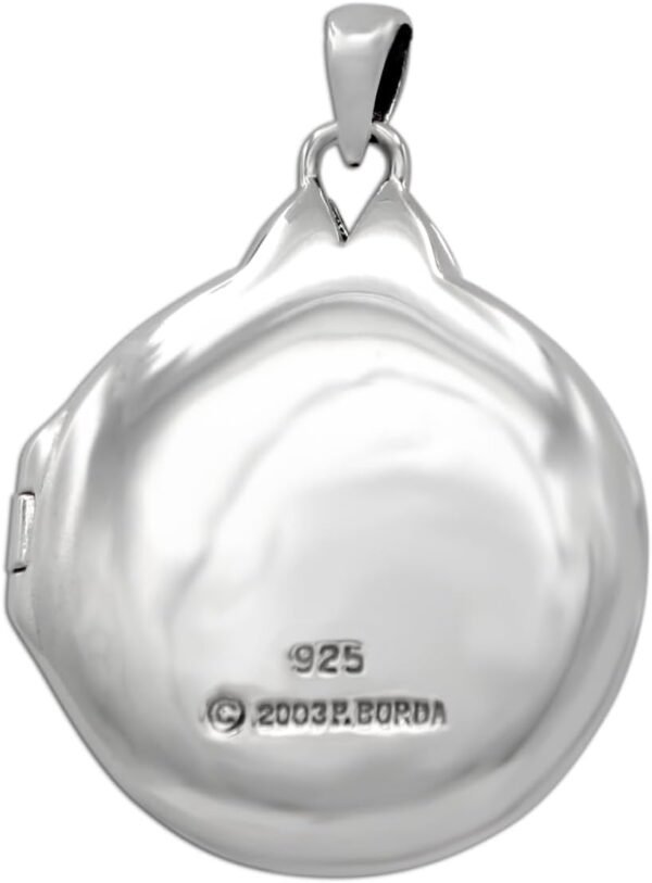 Sterling Silver Crescent Moon Aromatherapy Pentacle Pentagram Locket