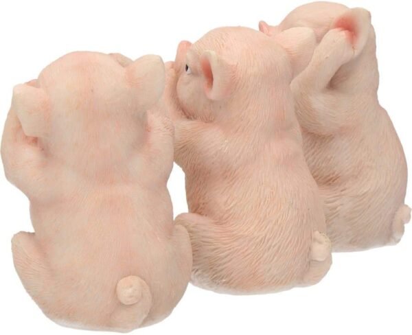Animal Collection~ Three Wise Pigs Figurine 11cm Pink