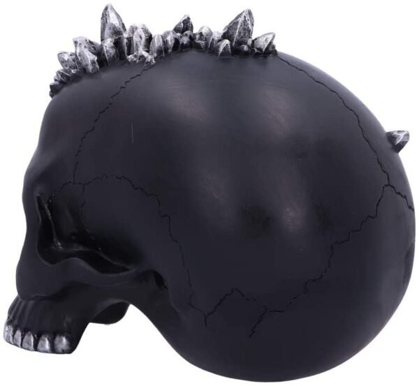 Dark Collection~Cave Small Dragon Hiding Within a Crystal Skull, Polyresin, Black, 16.5cm