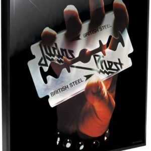 Band Merchandise~ Judas Priest British Steel Crystal Clear 32cm Picture, Black