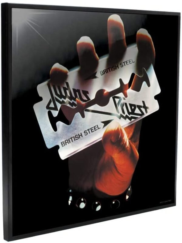 Band Merchandise~ Judas Priest British Steel Crystal Clear 32cm Picture, Black