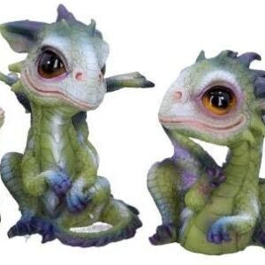 Fantasy Collection~ Curious Hatchlings (Set of 4) 9cm, Green, One Size