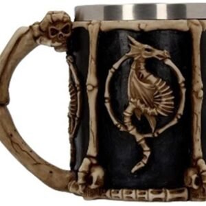 Fantasy Collection~ Draconic Sigil Tankard Mug 15cm Black