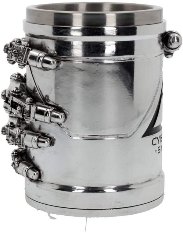 Magicun N.Giftware~Terminator 2 Tankard 17cm, Resin w/Stainless Steel Insert, Silver