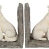 Magicun N.Giftware~Wardens of The North Bookends 20.3cm White, Resin