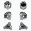 316L Stainless Steel Men Ring Christian Jesus Face Rings Religion Amulet Punk Rock for Male Biker Boyfriend Jewelry Best Gift